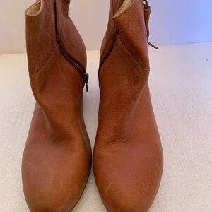 Nine West Brown Leather Ankle Booties Size 7